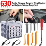 Klips Araba Kapı Tampon Plastik Panel İtme Pim Tutucu 630 Parça