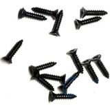Klips, Menteşe, Ayak, Ağaç, Sunta Vidası 2,2x9,5mm - Siyah 100 Adet - Renkli