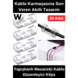 #Klips Yapışkan Kablo Düzenleyici Masaüstü Organizatör Güçlü Tutuş Sabitleyici Aparat Şarj Kulaklık