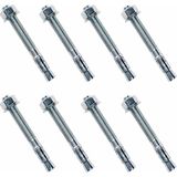 Klipsli Dübel M12 x 90 mm 8 Adet Set Çelik Gövdeli Beton Tuğla Taş Uyumlu Güçlü Sabitleme Dübel Seti - Çok Renkli - Standart