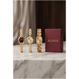 KLISHE 3’lü Kadın Çelik Saat Seti Gold Vintage Old Money Zarif Şık Lüks Kadın Kol Saati Premium Özel Koleksiyon | Limited Edition 2026