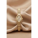 KLISHE Butik Bellucci Kadın Çelik Saat Gold Renk Oval Kasa Premium Vintage Saat Old Money Zarif Şık Lüks Kadın Kol Saati | Limited Edition 2026