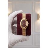 KLISHE Butik Classic Kadın Çelik Saat Gold Renk & Bordo Kadran Oval Kasa Vintage Old Money Lüks Klasik Zarif Şık Kadın Kol Saati | Premium Kadın Çelik Saat 2026