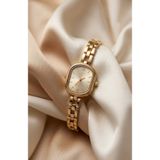 KLISHE Butik Kadın Çelik Saat Gold Renk Oval Kasa Vintage Old Money Luxury | Zarif Şık Kadın Kol Saati 2026
