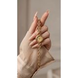 KLISHE Butik Kadın Çelik Saat Gold Renk Vintage Old Money Roma Rakamlı Kadran Lüks Zarif Şık Kadın Kol Saati | Limited Edition 2026
