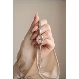 KLISHE Butik Kadın Çelik Saat Gümüş Renk & Pembe Kadran Oval Kasa Özel Tasarım Vintage Old Money Lüks Zarif Şık Kadın Kol Saati | Limited Edition 2026