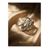 KLISHE Butik Serpenti Luxury Gold & Silver Renk Taşlı Çelik Kadın Saat, Limited Edition 2026