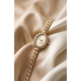 KLISHE Butik Valentina Kadın Çelik Saat Gold Renk Oval Kasa Taş Detaylı Vintage Saat Old Money Luxury Zarif Şık Kadın Kol Saati Premium Limited Edition 2026