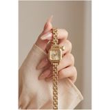 KLISHE Butik Valentina Kadın Çelik Saat Minimal Gold Renk Kalp Charm Detaylı Kare Kasa Vintage Saat | Old Money Luxury Zarif Şık Kadın Kol Saati | Premium Çelik Kadın Saat 2026