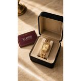 KLISHE Luxury Kadın Çelik Saat Gold Renk Special Premium Tasarım Lüks Deri Kutulu Özel Tasarım Zarif Şık Kadın Kol Saati Limited Edition 2026