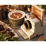 Klon Latte Art Camera – 4 Stencilli Manuel Coffee Art Kahve Süsleme Aparatı Kahve Köşesi Aksesuarı - 6 x 200 ml