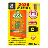 Klon Lgs 8.Sınıf Türkçe 14 Deneme 2026 - 260 Soru + 100 Tl Tablet Kalemi Birlikte