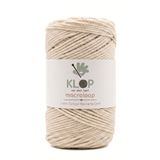 KLOP Premium Koton Makrome Çanta İpi 2mm 145 Metre 200 gr Pamuk Supla İpi Runner İpi Ekru