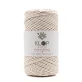 KLOP Premium Koton Pamuk Makrome İpi 2mm 145 m 200 Gram Zincir Çanta Supla İpi Doğal Beyaz