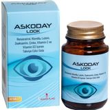 Klorella (Bitkisel Omega), Resveratrol, Lutein ve Vitaminler Içeren Kompleks Gıda 30 Tablet Askoday Look - --