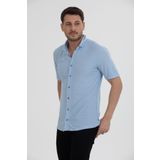Klothy Erkek Kısa Kol Yazlık Slim fit Örme Gömlek 2599