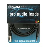Klotz M1 MY206 TS x Female XLR Klotz Uçlu Mikrofon Kablosu Siyah 3m
