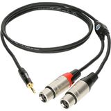 Klotz Pro Y-Kablo Siyah 3m Mini TRS Jack - 2x XLR Dişi