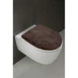 Klozet Kapak Örtüsü Ultrasoft Düz Kahve Renk Banyo Klozet Örtüsü Kahve