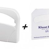 Klozet Kapak Örütüsü 5 Paket 1250 Adet + Palex Beyaz Klozet Örtü Dispenseri