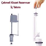 Klozet Sifon Çekmeli Rezervuar Iç Takım Su Tasarruflu Seramik - Renkli