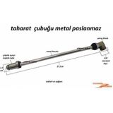 KLOZET TAHARAT ÇUBUĞU METAL 37CM TAHARET BORUSU METAL OYNAR KAFA