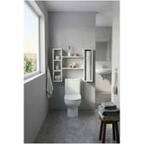Klozet Üstü Banyo Rafı Duvara Monte Çok Amaçlı Banyo Dolabı Düzenleyici Raf Beyaz Modern Tasarım