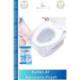 #Klozetkapakpoşeti Hijyenik Tek Kullanımlık Pratik Sağlıklı Seyahat Tipi Klozet Kapağı Poşeti - 50 Adet