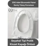 #KlozetKoruma Seyahat Tipi Pratik Klozet Kapağı Örtüsü Poşeti Hijyenik Tek Kullanımlık 200 Adet Su G