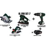 KLPRO Klpro Set-7 (1350 W 185 Mm Elektrikli Daire Testere+850 W Planya Makinasi+450 W 150 Mm Eksantrik Zimpara Makinasi+şarjli Darbeli Matkap)