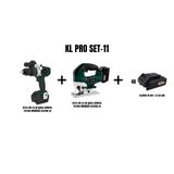 KLPro Set-11 (ŞARJLI DARBELİ MATKAP KÖMÜRSÜZ+ ŞARJLI DEKUPAJ TESTERE KÖMÜRSÜZ)