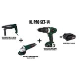 Klpro Set-14 (850 W 26 Mm 3.2 J Sds Plus Pnömatik Kırıcı Matkap+850 W 115 Mm Elektrikli Avuç Taşlama+ Şarjlı Darbeli Matkap)