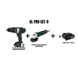 Klpro Set-9 (Şarjlı Darbeli Vidalama/Matkap+850 W 115 Mm Elektrikli Avuç Taşlama)