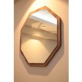 KLT Modüler Dekoratif Ceviz Ayna, Antre, Koridor, Salon, Mutfak, Banyo, Wc, Ofis, Hol Aynası 45 Cm