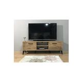 KLT Modüler Tv Ünitesi Kapaklı Raflı Ağaç Desenli Atlas Tv Ünitesi Atlantik Çam