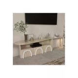 Klubeconcept %100 Mdf Kişiye Özel 200 Cm Ponpon Detaylı Modern Tv Ünitesi Özel Tasarım