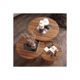 klubeconcept Bohem Esintili Modern 3'lü MDF Orta Sehpa Takımı 100% MDF