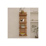 klubeconcept Dekoratif MDF Duvar Çiçekliği Modern Çıtalı Tasarım Saksı ve Aksesuar Rafı 90x30