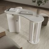 Klubeconcept Hünkâr Mimari Kavisli Ofis Masası Çalışma Masası 150 cm - Beyaz