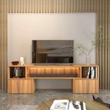 Klubeconcept Köşe ve Dar Alanlar Için Çok Amaçlı Tv Ünitesi 160 cm 180 cm - Kahverengi