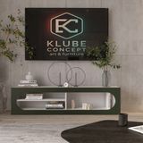 Klubeconcept Lunar Bohem Nişli Tv Ünitesi 160×35×35 cm Yeşil %100 Mdf Luna Verde Yeşil Kemer Detaylı Dekoratif Tv Ünitesi Bohem Tasarım 160 cm
