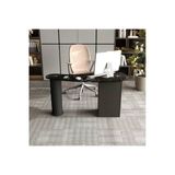 Klubeconcept Mermer Desenli Modern Ofis Masası Yivli Silindirik Ayaklı 3 Çekmeceli Mdf Çalışma Masası 180 Cm