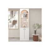 klubeconcept Modern Niş LED Kitaplık Kapaklı Düzenleyici Dolap 60x210