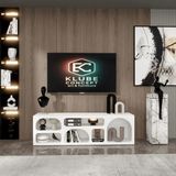 Klubeconcept Ovalflow Tv Ünitesi Bohem Kişiye Özel Üretim Özel Tasarım 180 cm % 100 Mdf - Beyaz