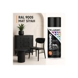 Kluger DYNAMO MAT SİYAH RAL 9005 SPREY BOYA & AHŞAP BOYASI & METAL BOYASI & PLASTİK BOYASI & RÖTUŞ BOYASI