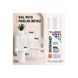 Kluger DYNAMO PARLAK BEYAZ RAL 9010 SPREY BOYA & AHŞAP BOYASI & METAL BOYASI & PLASTİK BOYASI & RÖTUŞ BOYASI