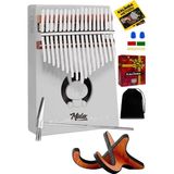 KLX-550-PAK Beyaz Renk Gerçek Ağaç Kalimba 17 Tuşlu Full Set