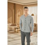 KLY %100 Pamuk Büyük Beden Erkek Lüx Tasarım Pijama Takımı