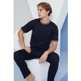 Kly 2090 Erkek Kısa Kol Bantlı Pijama Takım
