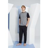 Kly 2117 Erkek Kısa Kollu 0 Yaka Pijama Takım